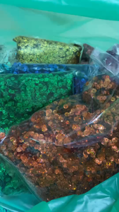 เลื่อมถ้วย เลื่อมกลมถ้วย ขนาด 6 มม. ตกแต่ง งานฝีมือ ประดิษฐ์ DIY ปักเสื้อผ้า กระเป๋า ปักเป็นลวดลาย ประกายแวววาว สวยงาม KJ