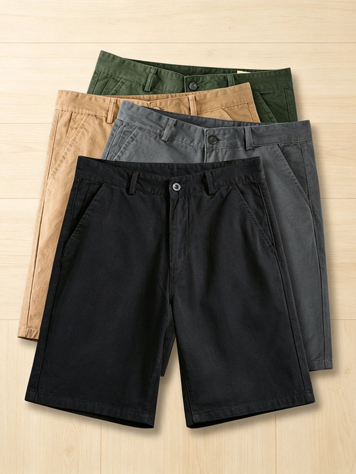 LIIEN NOOS | Casual Workwear Shorts Multiple Pockets Loose Fitting