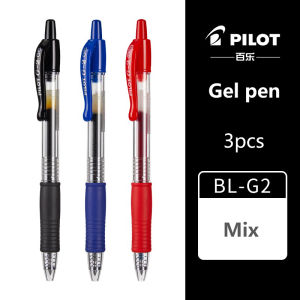 3pcs Japan Pilot Gel Pens Large Capacity BL-G2 0.5/0.7mm Writing Pen Red Blue Black School Office Supplies Childrens Stationery