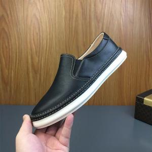 Spring Autumn Mens Slip-On Loafers Genuine Leather Casual Versatile Top Layer Cowhide White Breathable Board Shoes