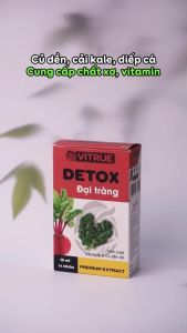 Vitrue Detox Đại Tràng Thải Độc Đại Tràng Và Ruột Giảm Táo Bón (Hộp 14 gói x 15ml)