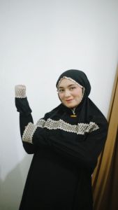 RAISYAFASHION15 - Mukena Terusan Renda Haji Dan Umroh Fateemaa Katun Premium