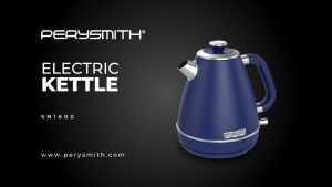PerySmith Signature Series Electric Kettle SN1600 (Blue/Green/Purple/Yellow) - Safe Boiling with Food-Grade SUS 304 Stainless Steel Inner Tank and Die-Cast Full Body, 3-Level Safety Protection