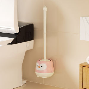 SHUANGNIU | Soft-Bristled No-Corner-Miss Toilet Brush with Long Handle and Base