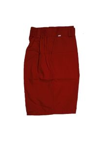 celana pendek merah seragam sekolah dasar ( SD) kelas 1 s/d 6memakai karet pinggangsaku kiri dan saku kanan.