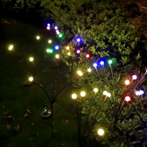 Lampu Taman Tenaga Surya 8 / 10 LED Solar Firefly Swaying Light Outdoor Garden Decor Solar Lawn Lamp For Garden Yard Decor Waterproof