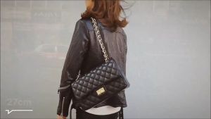 Stylish Minimalist Quilted PU Leather Classic Flap Bag shoulder crossbody