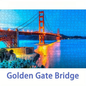 500/1000/1200/2000PCS Jigsaw Puzzle Golden Gate Bridge Landscape Art For Adults Great Weekend Relaxation And Family Fun