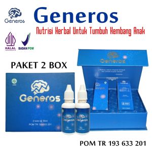 GENEROS SPEECH DELAY ORIGINAL VITAMIN OTAK ANAK NUTRISI ANAK SEHAT CERDAS & AKTIF (PAKET 2 BOX)