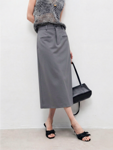 Basic House | Summer Office Wear High Waisted Slim Skirt