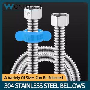 G1/2 Water Heater Stainless Steel Bellows Thickened Home Durable Corrugated Pipe Hose Cold Hot Water Hose Extension Tube Bathroom Accessories