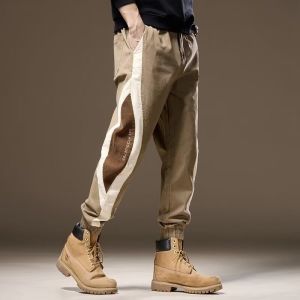 Quần Dài Nam Học Sinh Trung Học Cơ Sở Mùa Xuân Thu Mới Quần Dài Ống Rộng Thắt Lưng Đàn Hồi Phong Cách Đường Phố Đa Năng Quần Dài Ống Rộng