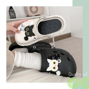 XWshop รุ่นใหม่รองเท้าแฟชั่น พร้อมตัวติดลายแมวตาโตน่ารักไม่ซ้ำใคร ใส่แล้าน่ารักเกิ๊น รุ่นใหม่ใส่อวดเพื่อนกันเถอะ