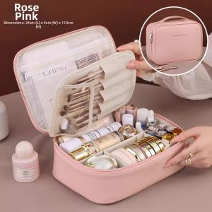 MIRUIDUO | Large Capacity Portable Makeup Bag with Mirror