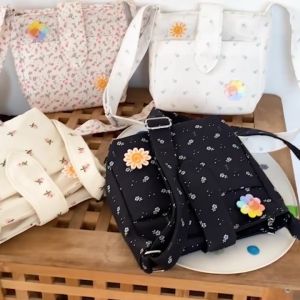 Mismi Altina Bag Tas Selempang Wanita Flower Stylish Korea Sling Bag Perempuan Travel Trendy - 38A