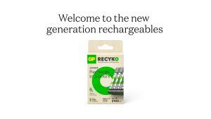 GP Recyko B441 USB Charger with 4 AA Rechargeable Batteries 2100 mAh