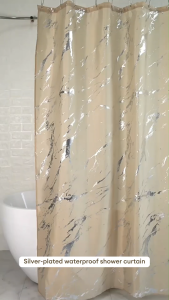 ICIC 120/180cm Bathroom Shower Curtain Waterproof Shower Curtain With Matching Hooks