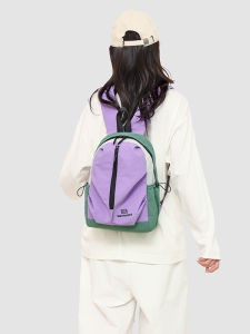 กระเป๋าเป้สะพายหลังผู้หญิงสำหรับเดินป่า ปั่นจักรยาน ออกกำลังกายกลางแจ้ง กระเป๋าใส่ของ ทรงสี่เหลี่ยม มีซิปปิด ด้านในเป็นตาข่าย