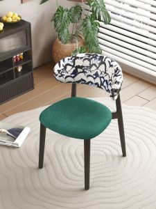 Creamy Style Solid Wood Dining Chair Home Use Coffee Shop Meeting Original Wood Chair Backrest Nordic Italian Desk Designer