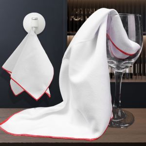 ผ้าขนหนูผ้าปูโต๊ะแก้วไวน์แดงจานไวน์ผ้าเช็ดดูดซับน้ำดีเยี่ยมแก้วเครื่องแก้วผ้าทำความสะอาดแก้วไวน์