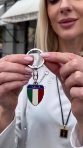 Holiday Tourist Souvenirs Medal Keychain Italia Metal Alloy Letters Prize Key Ring Fancy Key Chain Premium Gift