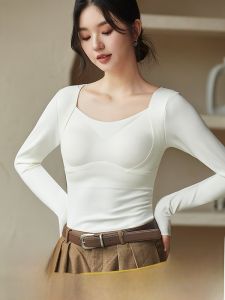 MiiOW | Warm One-Piece Long Sleeve Womens Thermal Underwear Bralette Padded Base Layer Top Autumn Winter Comfortable Soft Fabric