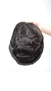6x9 7x9 7x10 Toupee for Men Lace PU Human Hair Prosthesis 1B20 Wave Hair Units Male Hair Replacement System Hair Piece