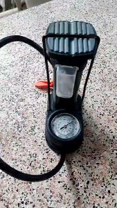 Bơm xe đạp chân đứng mặt tròn dụng cụ bơm xe đạp chân dùng cho xe đạp xe máy ô tô có mặt đồng hồ bơm lốp xe bơm bánh xe đạp chân