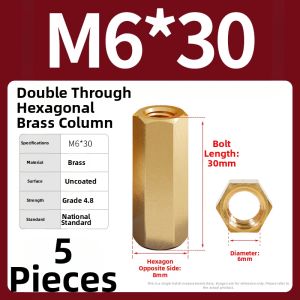 BAIRUITE | Hollow Hex Dual-Pass Copper Isolation Standoff