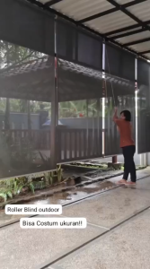 Roller Blind Outdoor Premium Anti Panas & Hujan – Tirai Outdoor Keren Anti Silau Tahan Cuaca Desain Modern untuk Teras & Balkon