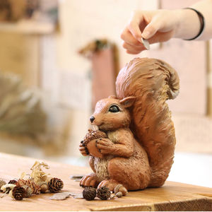 Large Capacity Creative Squirrel Money Box Cartoon Desktop Holiday Gift for Boys And Girls Living Room Storage Organizer