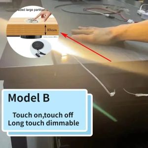 12V 24V Light Control Touch Dimmer Switch Dimmable 80mm Wood Panel LED Touch Sensor Switch for Home Automation
