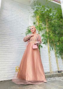 GAMIS BRUKAT TILE SEROJA EXCLUSIVE DRESS GAMIS PESTA MODEL TERBARU