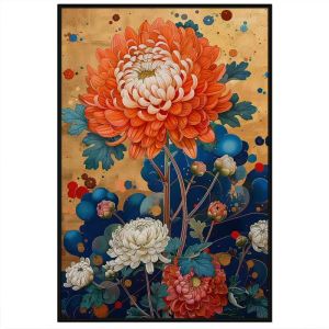 Tranh hoa cúc phong cách hiện đại in canvas tranh treo tường tranh dán tường decor phòng khách. CGI - 408