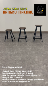 Kerusi Makmal Sekolah (Standard KPM) 4 PCS KSM2 KSM3 KSM4 | Lab Stool Heavy Duty | Kerusi Tinggi Makmal Sains & Seni