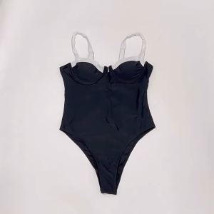 FASHLOVER One-piece Swimsuit Women Color Blocked Beach Bikini Fashionable