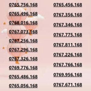 Sim Mobifone phong thủy đuôi 168 "Sim Lộc Phát" phát tài phát lộc nhanh chóng (CHƯA KÍCH HOẠT PHẢI ĐĂNG KÝ CHÍNH CHỦ )