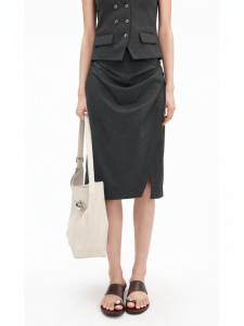 Summer Casual Business High Waist Slit Skirt