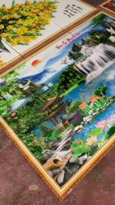 Tranh gạch 3d ốp tường phòng khách - hành lang - 043XC