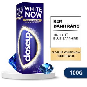 Kem Đánh Răng Close Up White Now 100g Với Tinh Thể Blue Sapphire Trắng Bật Tone 3x Tức Thì Closeup White Now Blue Sapphire Crystal Toothpaste 100g