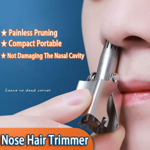 Nose Hair Trimmer Stainless Steel Manual Trimmer Washable Nose Ear Hair Trimmer Scissors Clipper Razor Blade Portable Mini Nose Hair Razor Gunting Bulu Hidung 鼻毛修剪器