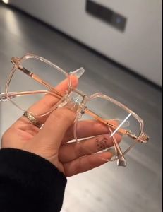 FG Kacamata Hitam Photochromic Anti Blue Light Anti Radiasi Blue Ray Gaya Korea Bahan Metal Bentuk Bulat Oval Square untuk Pria dan Wanita K22 8128P