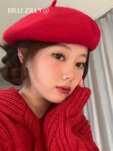 BILLI ZILLY | Mũ Beret Đỏ Giúp Gương Mặt Thon Gọn Kích Cỡ Đầu Lớn cho Phụ Nữ Mới 2026