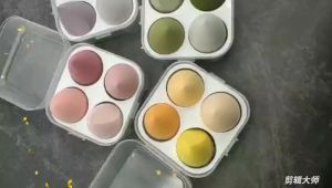 [iRojak] 4Pcs Makeup Sponge Beauty Egg Makeup Foundation Cosmetic Powder Blender Puff 美妆蛋 Span Solekan - MU15