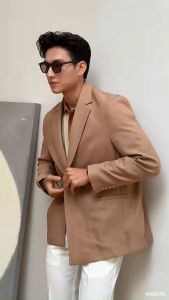 Áo khoác blazer nam AKUBA form regular ít nhăn đứng form áo vest nam phong cách Hàn Quốc 01K0075
