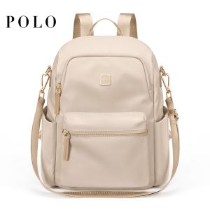 กระเป๋าเป้สะพายหลัง Oxford Cloth Polo สำหรับผู้หญิง กระเป๋าสะพายไหล่เดี่ยว กระเป๋าใส่หนังสือขนาดเล็กสำหรับเดินทางและไปทำงาน