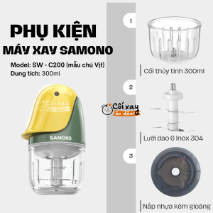Phụ Kiện thay thế Máy Xay SAMONO 300ml model: SW-C200 (hình chú Vịt) dao 6 lưỡi.