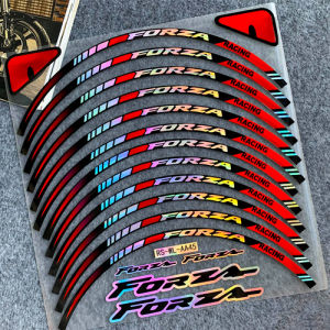 12PCS New 14/15 inch Reflective Waterproof Motorcycle Wheel Stickers Stripes Rim Decals for Honda FORZA