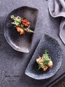 Creative Multi-purpose Ceramic Plates for Sushi Snacks Salad Commercial Use