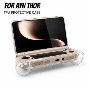 2in1 Soft TPU Protective Case with Grip For AYN Thor Shockproof Anti-Scratch Cover Handheld Gaming Console Accessories